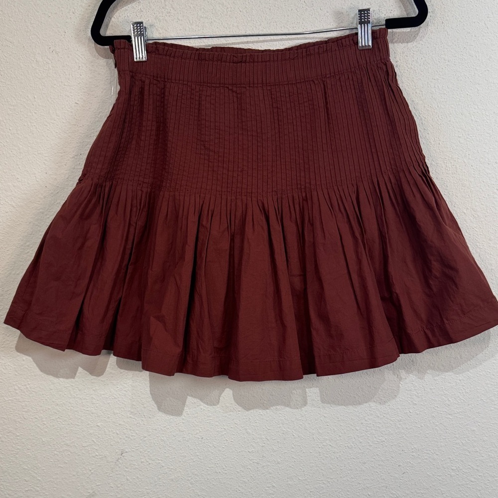 Anthropologie Eula Pintucked Mini Skirt pleated bohemian size Small NWT - Picture 3 of 11